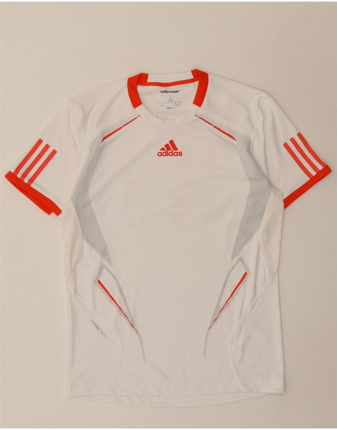 Adidas Mens Climacool T-Shirt Top Small White Colourblock Polyester