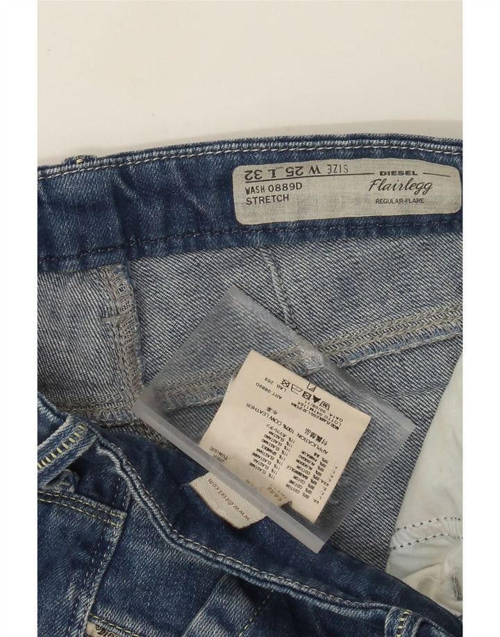 Diesel Womens Flairlegg Regular Flared Jeans W25 L27 Blue Cotton