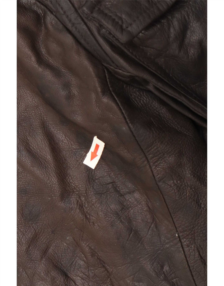 Vintage Mens Leather Jacket UK 42 XL Brown