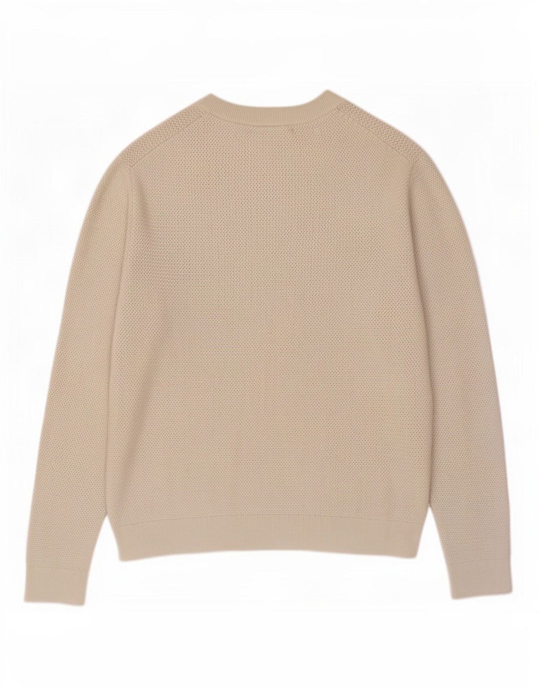 Reiss Mens Crew Neck Jumper Sweater Medium Beige Nylon