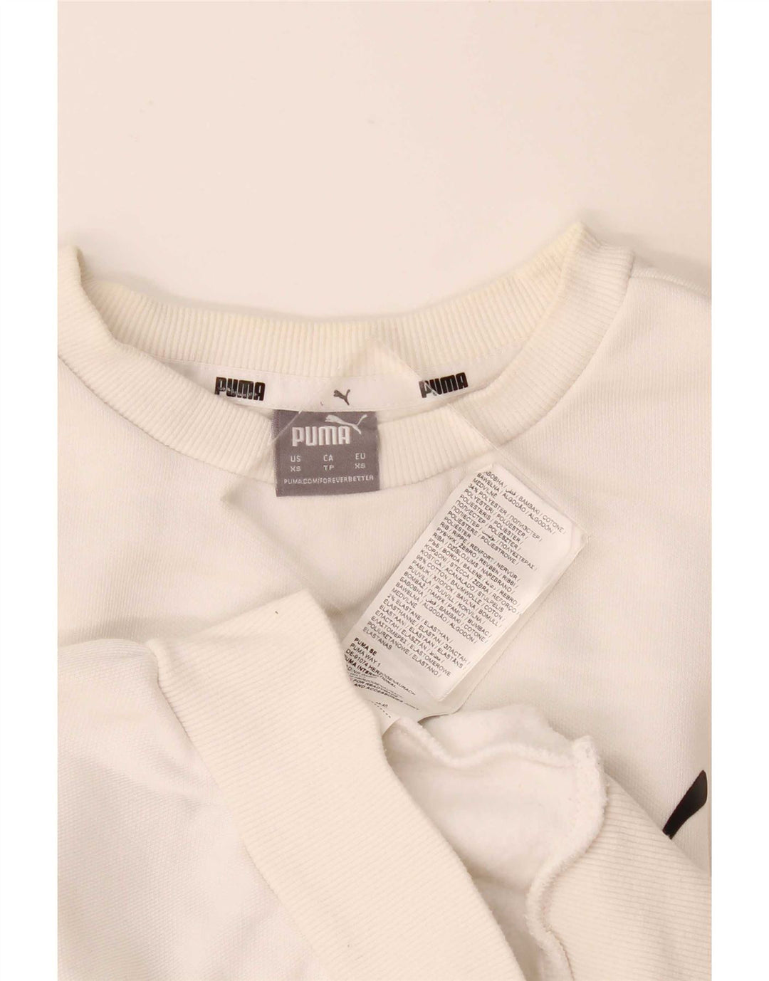Puma Mens Graphic Sweatshirt Jumper XS White Cotton