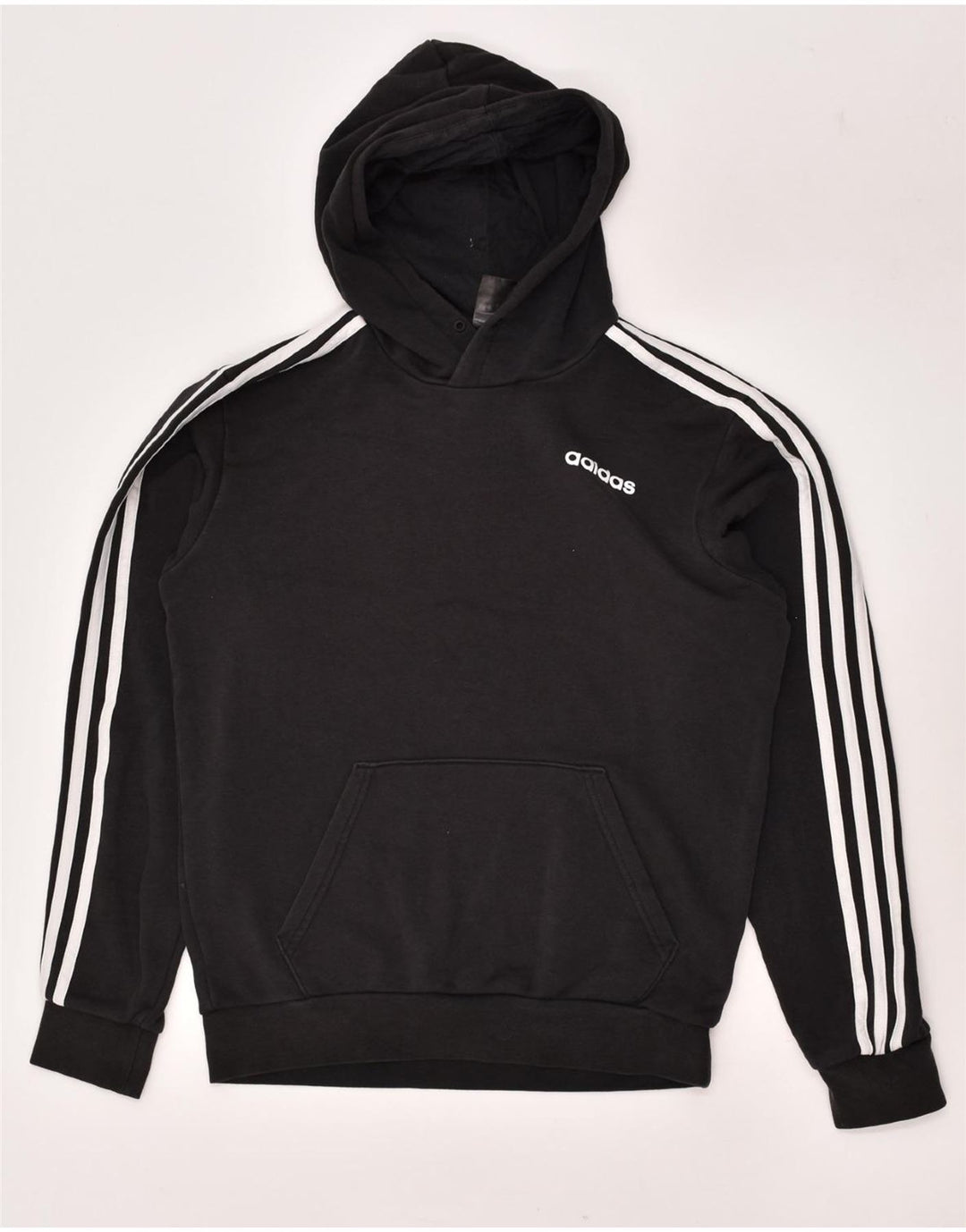 ADIDAS Mens Hoodie Jumper Small Black Cotton | Vintage Adidas | Thrift | Second-Hand Adidas | Used Clothing | Messina Hembry 