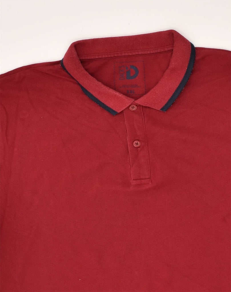 DACK'S Mens Polo Shirt 2XL Burgundy | Vintage Dack's | Thrift | Second-Hand Dack's | Used Clothing | Messina Hembry 