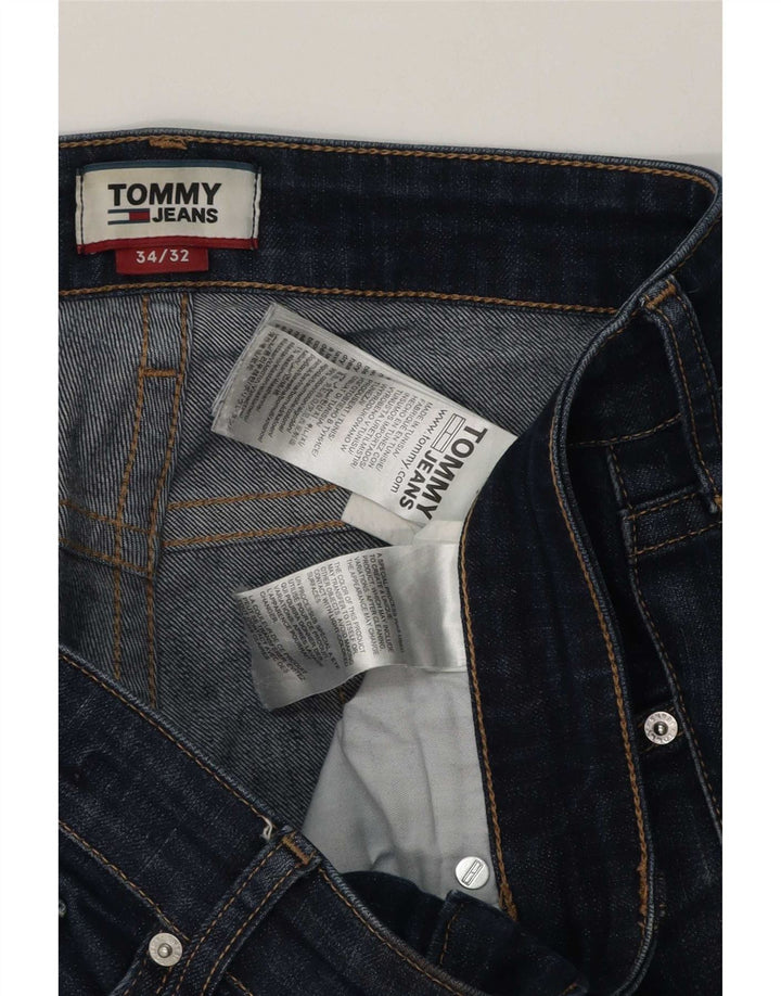 Tommy Hilfiger Mens Straight Jeans W34 L32 Blue Cotton