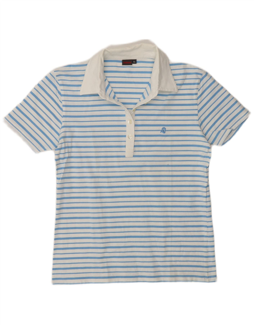 Invicta Womens Polo Shirt UK 18 XL Blue Striped