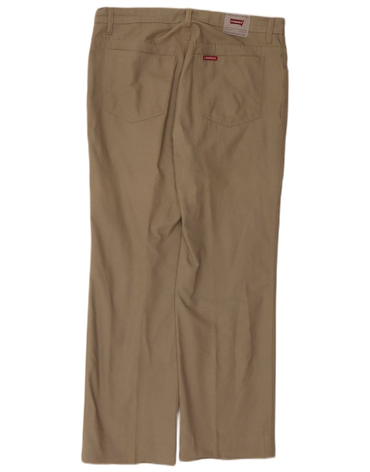 Carrera Mens Straight Casual Trousers W34 L29 Beige