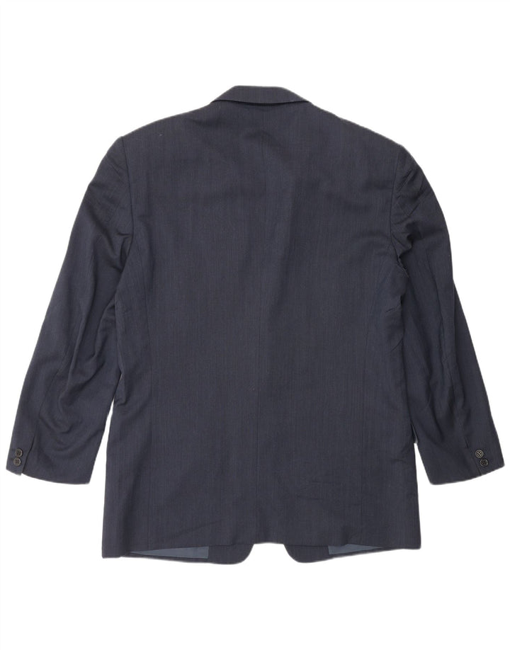 Valentino Mens 2 Button Blazer Jacket IT 52 XL Navy Blue New Wool