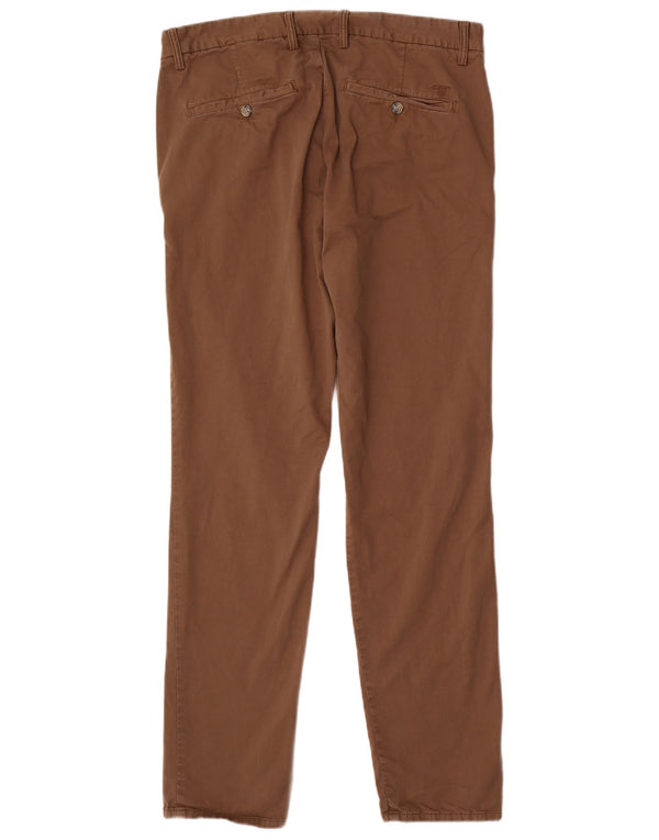Gant Mens Slim Chino Trousers W36 L34 Brown Cotton