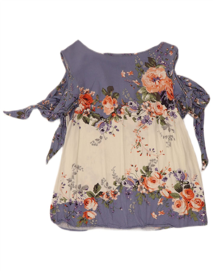 Oasis Womens Sleeveless Blouse Top UK 8 Small Multicoloured Floral Viscose