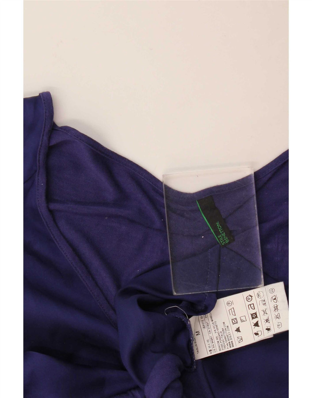 Benetton Womens Relaxed Fit Basic Dress UK 14 Medium Navy Blue Viscose
