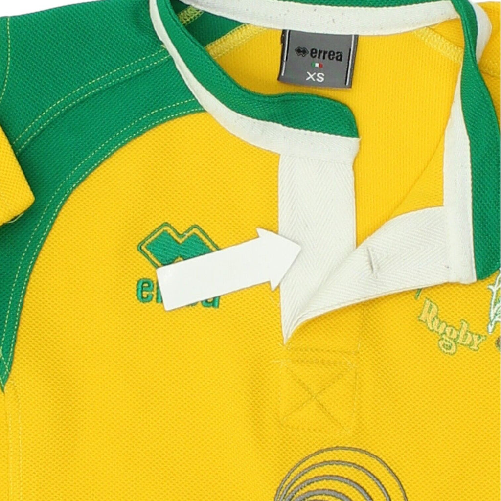 Rugby Alpago ASD Errea Mens Yellow Jersey | Vintage Italian Sportswear VTG | Vintage Messina Hembry | Thrift | Second-Hand Messina Hembry | Used Clothing | Messina Hembry 