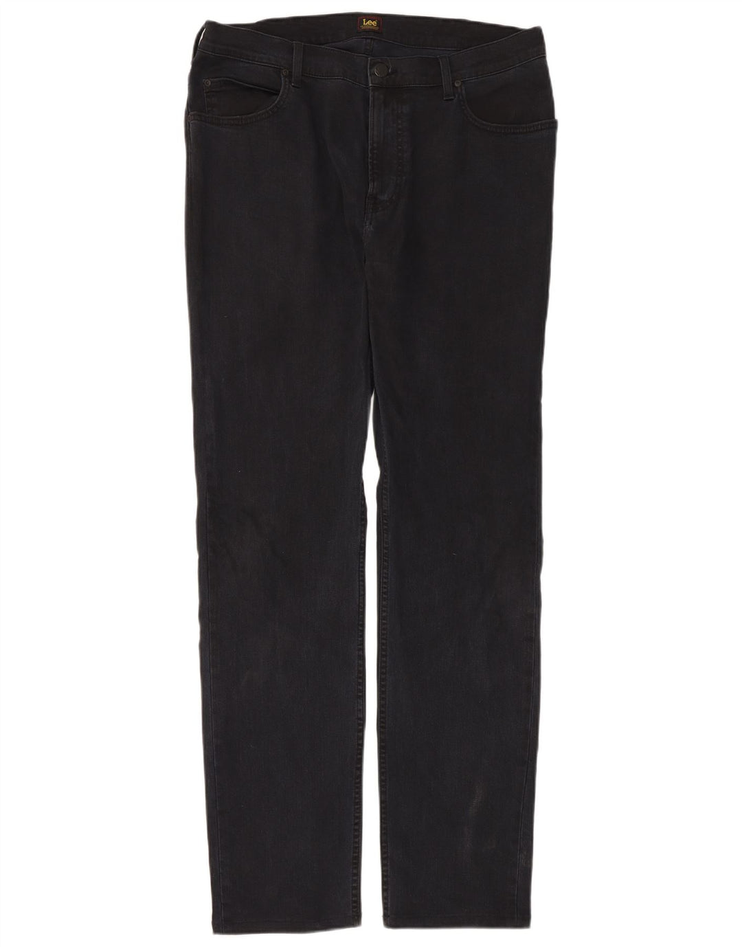 Lee Mens Rider Straight Jeans W36 L34 Black Cotton