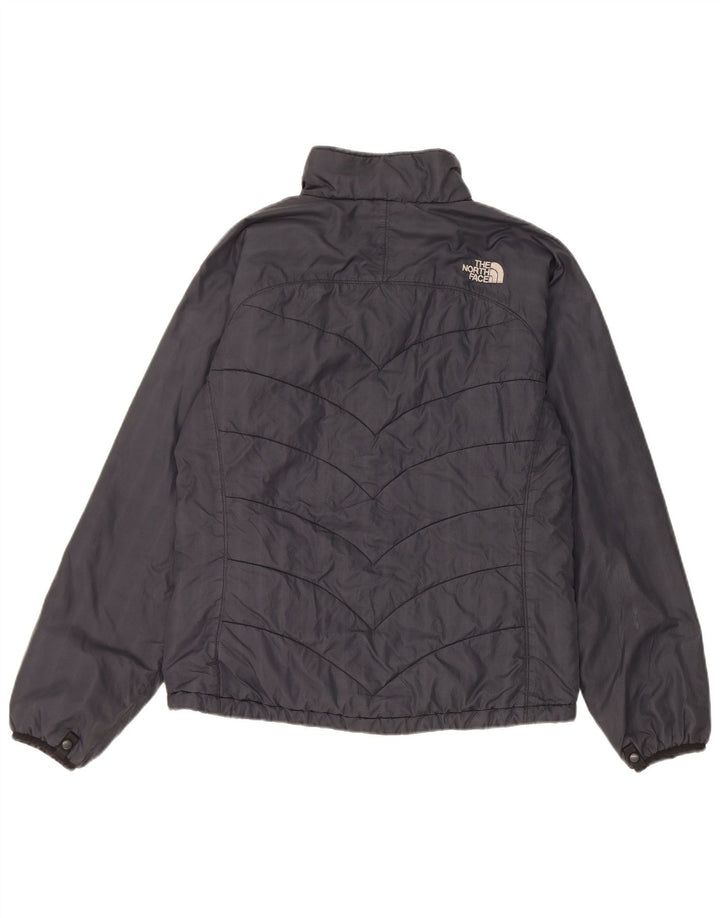 The North Face Womens Padded Jacket UK 14 Medium Navy Blue Nylon