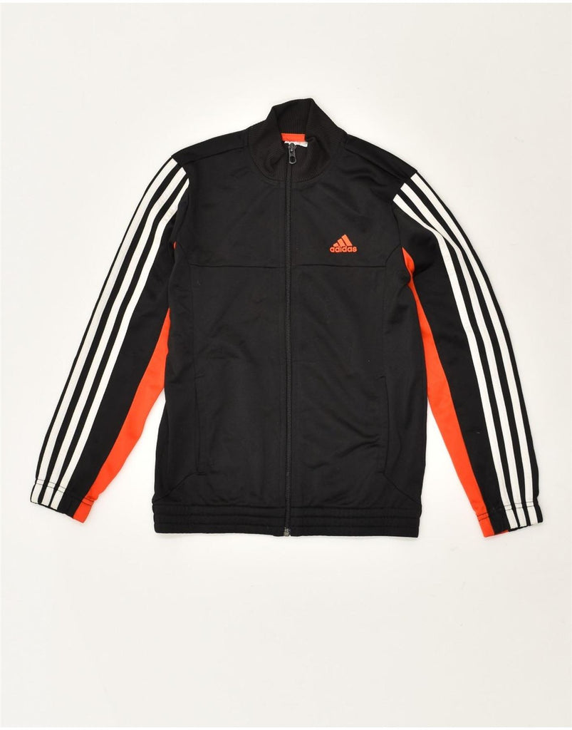 ADIDAS Boys Tracksuit Top Jacket 9-10 Years Black Polyester | Vintage Adidas | Thrift | Second-Hand Adidas | Used Clothing | Messina Hembry 