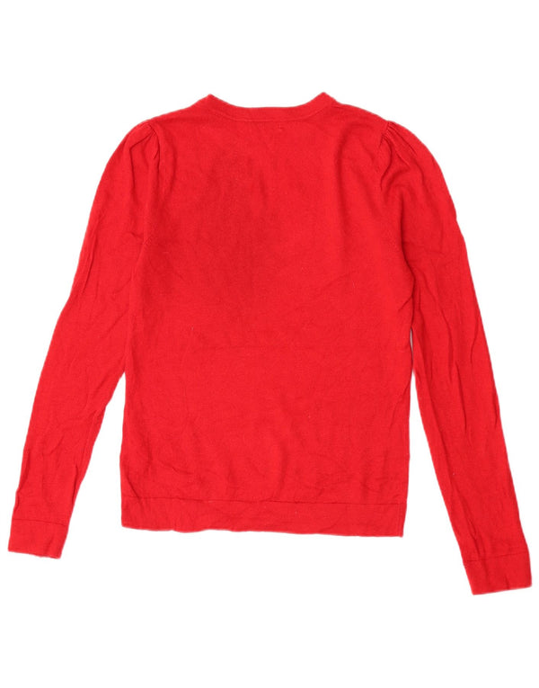 Hobbs Womens Boat Neck Jumper Sweater UK 6 XS Red Viscose