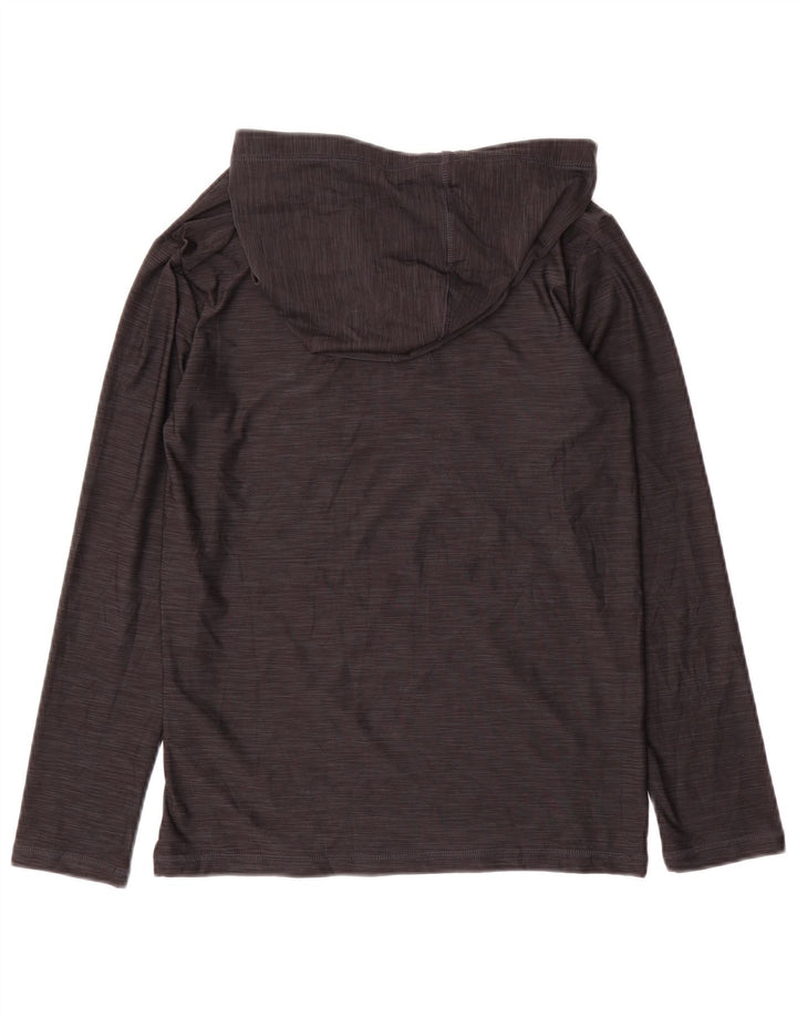 Puma Boys Hooded Graphic Top Long Sleeve 10-11 Years Medium Grey Flecked