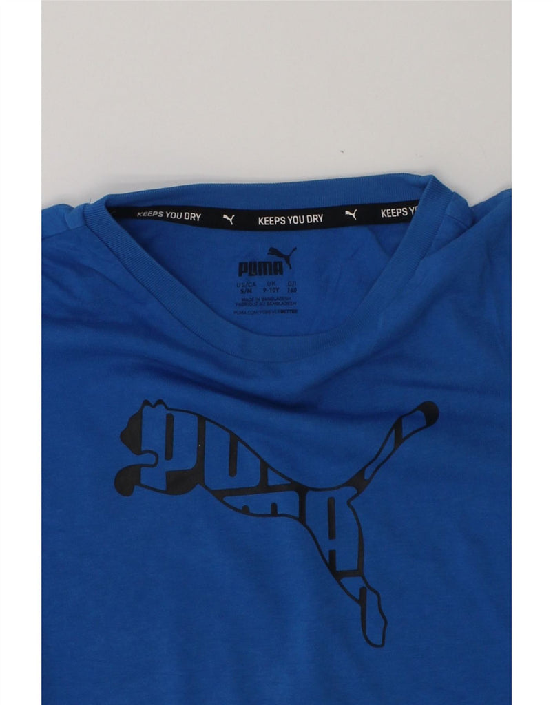 PUMA Boys Graphic T-Shirt Top 9-10 Years Blue | Vintage Puma | Thrift | Second-Hand Puma | Used Clothing | Messina Hembry 