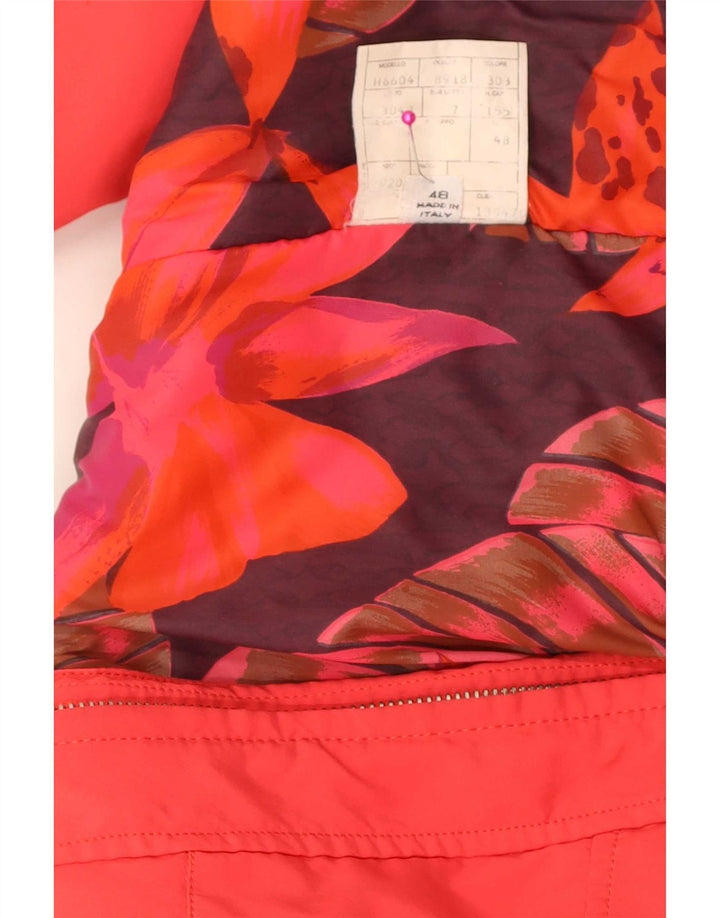 Belfe Womens Relaxed Fit Windbreaker Jacket IT 48 XL Red Nylon