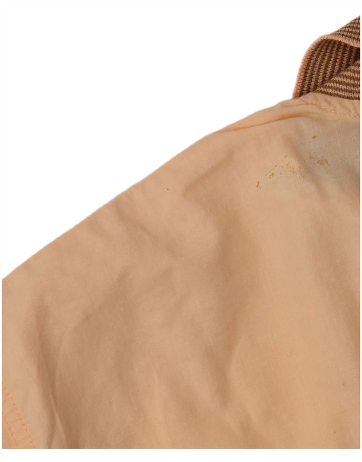 Donny & Max Mens Polo Shirt XL Brown Striped Cotton