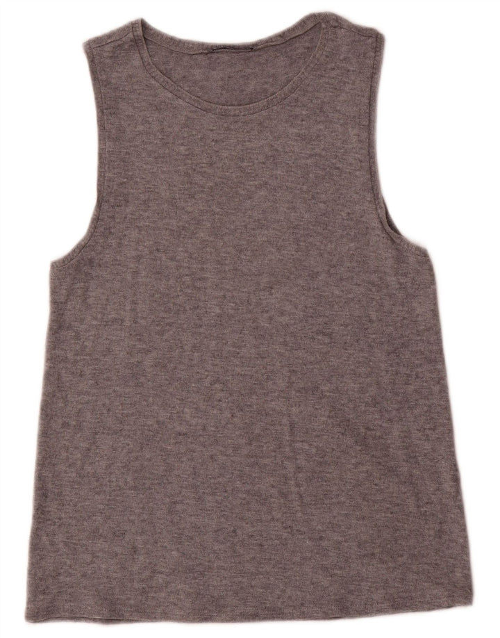 Zara Womens Vest Top UK 12 Medium Grey Flecked