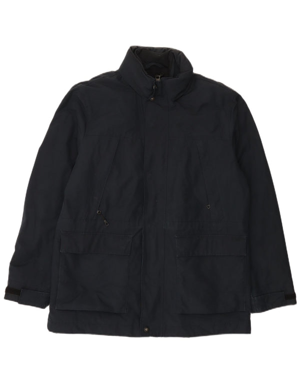 Marks & Spencer Mens Windbreaker Jacket UK 40 Large Navy Blue
