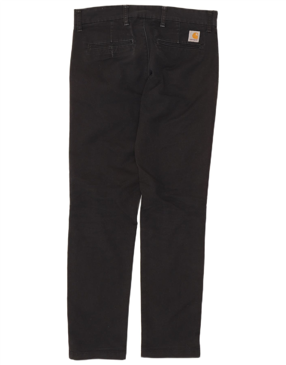 CARHARTT Mens Slim Chino Trousers W32 L32  Black Cotton