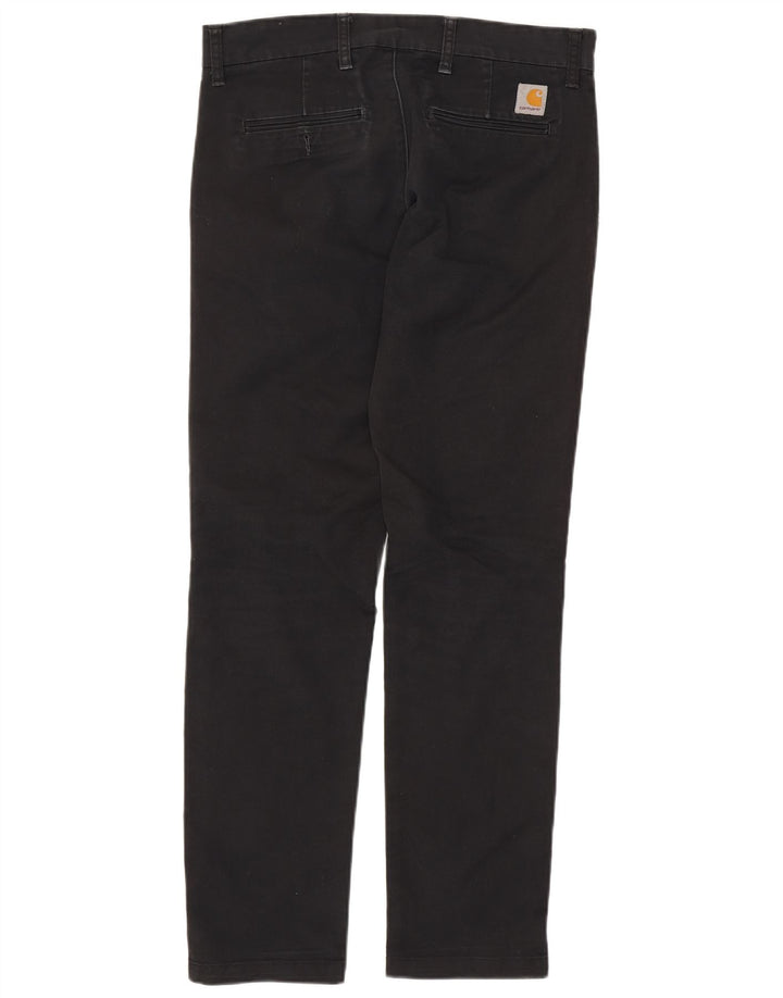 CARHARTT Mens Slim Chino Trousers W32 L32  Black Cotton
