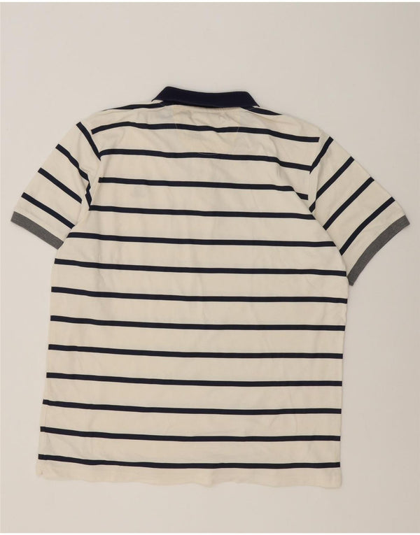 Armata Di Mare Mens Rugby Polo Shirt 3XL White Striped Cotton