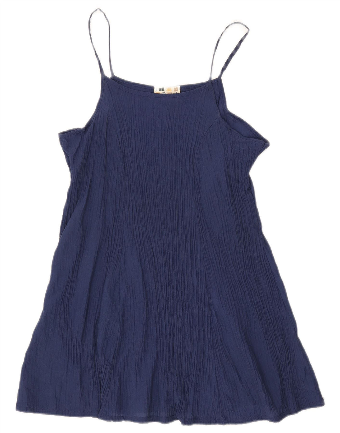 VINTAGE Womens Slip Dress UK 14 Large Navy Blue Viscose