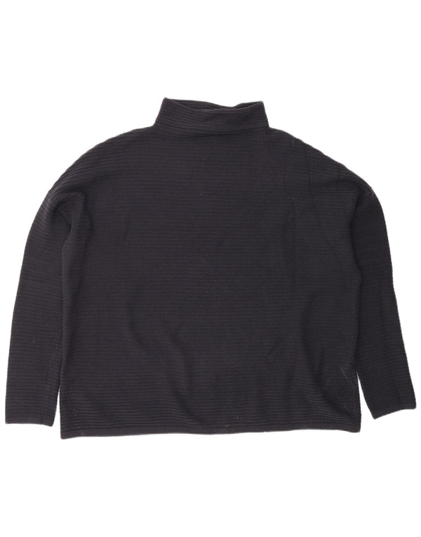 FRENCH CONNECTION Womens Roll Neck Jumper Sweater UK 16 Large Black