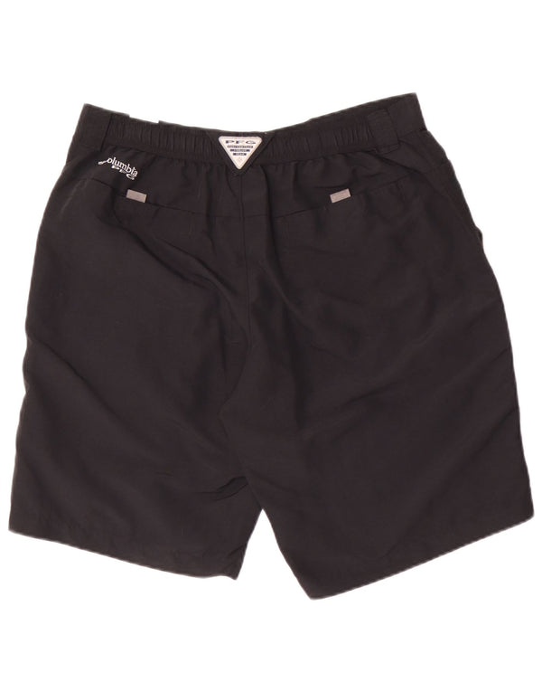 Columbia Mens Omni-Shade Cargo Shorts W34 Large Black Polyester