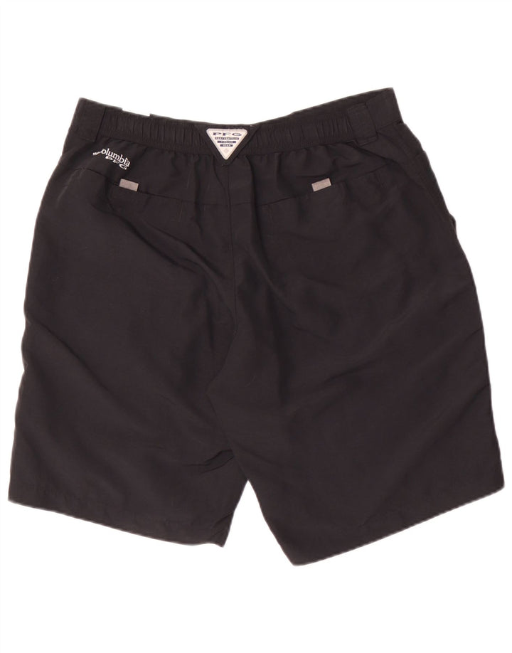 Columbia Mens Omni-Shade Cargo Shorts W34 Large Black Polyester