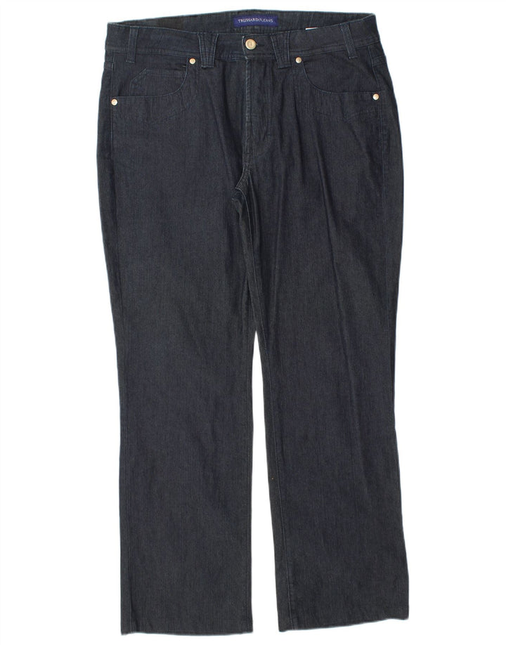 Trussardi Mens Straight Jeans W33 L28 Navy Blue Cotton