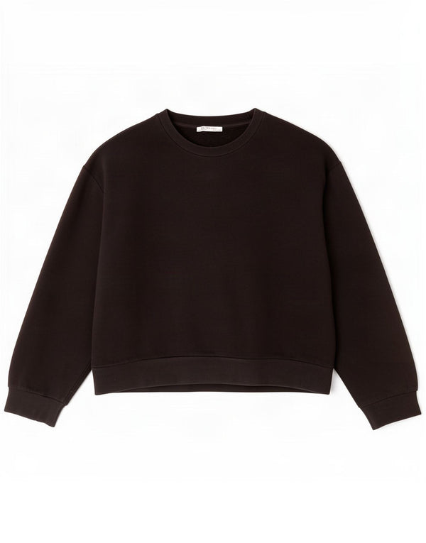 Zara Womens Sweatshirt Jumper UK 14 Large Black