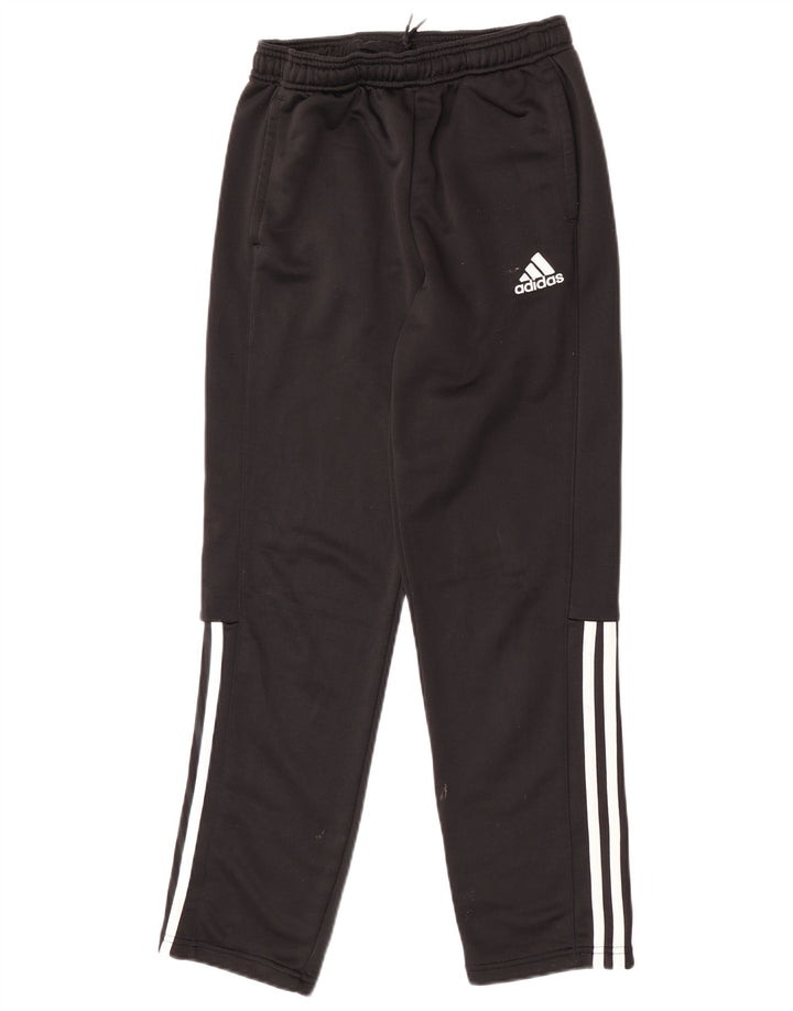 Adidas Boys Tracksuit Trousers 13-14 Years Black Polyester