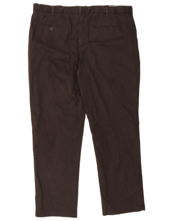 Blue Harbour Mens Tapered Suit Trousers W42 L31 Brown Cotton