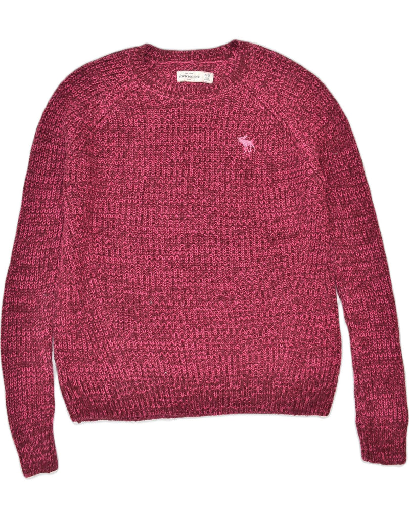 ABERCROMBIE & FITCH Girls Crew Neck Jumper Sweater 15-16 Years Maroon | Vintage | Thrift | Second-Hand | Used Clothing | Messina Hembry 