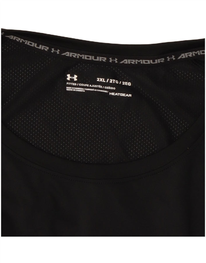 Under Armour Mens Heat Gear Top Long Sleeve 2XL Black