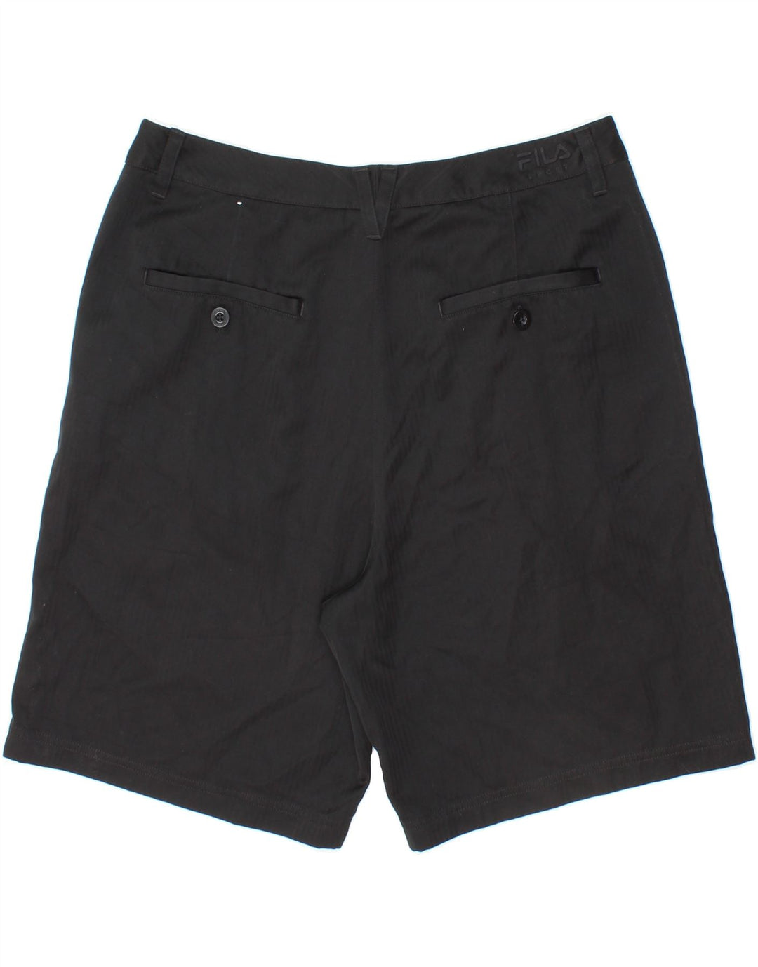 FILA Mens Chino Shorts W34 Large Black Vintage Fila and Second-Hand Fila from Messina Hembry 