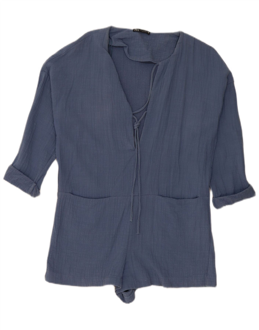 Zara Womens Oversized Playsuit UK 10 Small  Blue