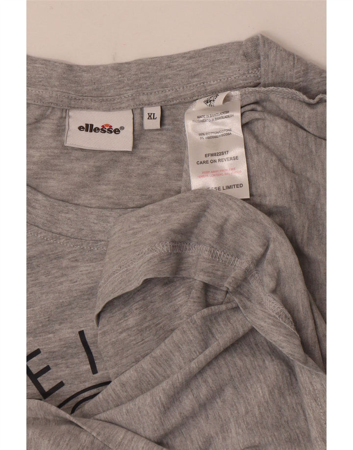 Ellesse Mens Graphic Vest Top XL Grey Flecked Cotton