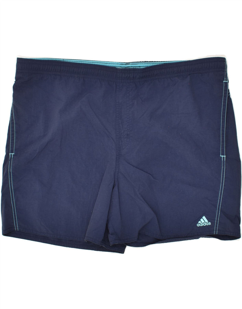 ADIDAS Mens Sport Shorts Large Navy Blue Polyester Vintage Adidas and Second-Hand Adidas from Messina Hembry 