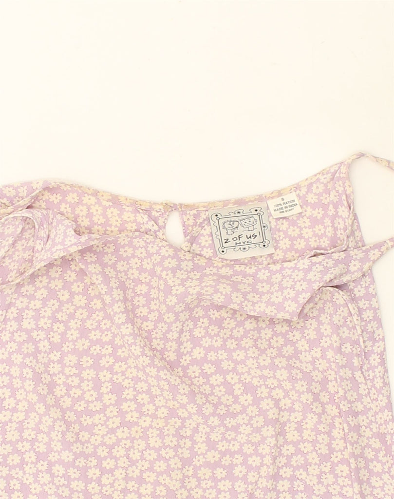 VINTAGE Womens Slip Dress UK 10 Small Pink Floral Rayon | Vintage Vintage | Thrift | Second-Hand Vintage | Used Clothing | Messina Hembry 