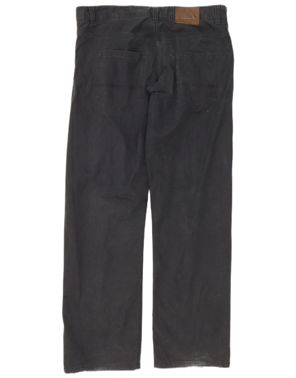 Timberland Mens Straight Casual Trousers W36 L34 Black Cotton