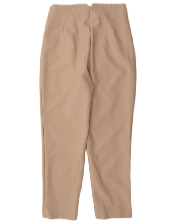 Zara Womens High Waist Tapered Casual Trousers Medium W28 L27 Beige