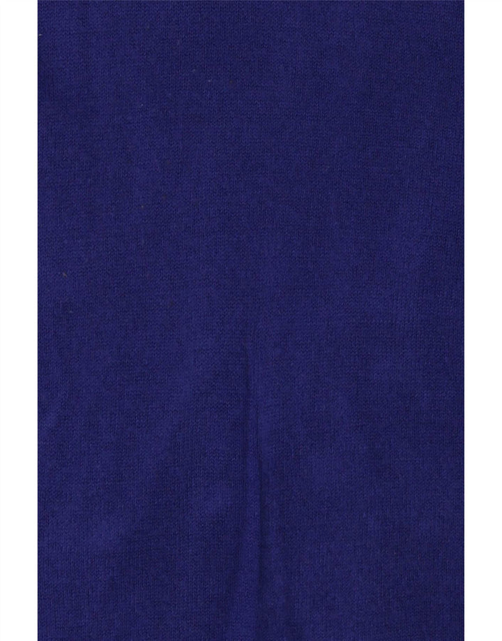 Marks & Spencer Womens Boat Neck Jumper Sweater UK 14 Medium Blue Acrylic