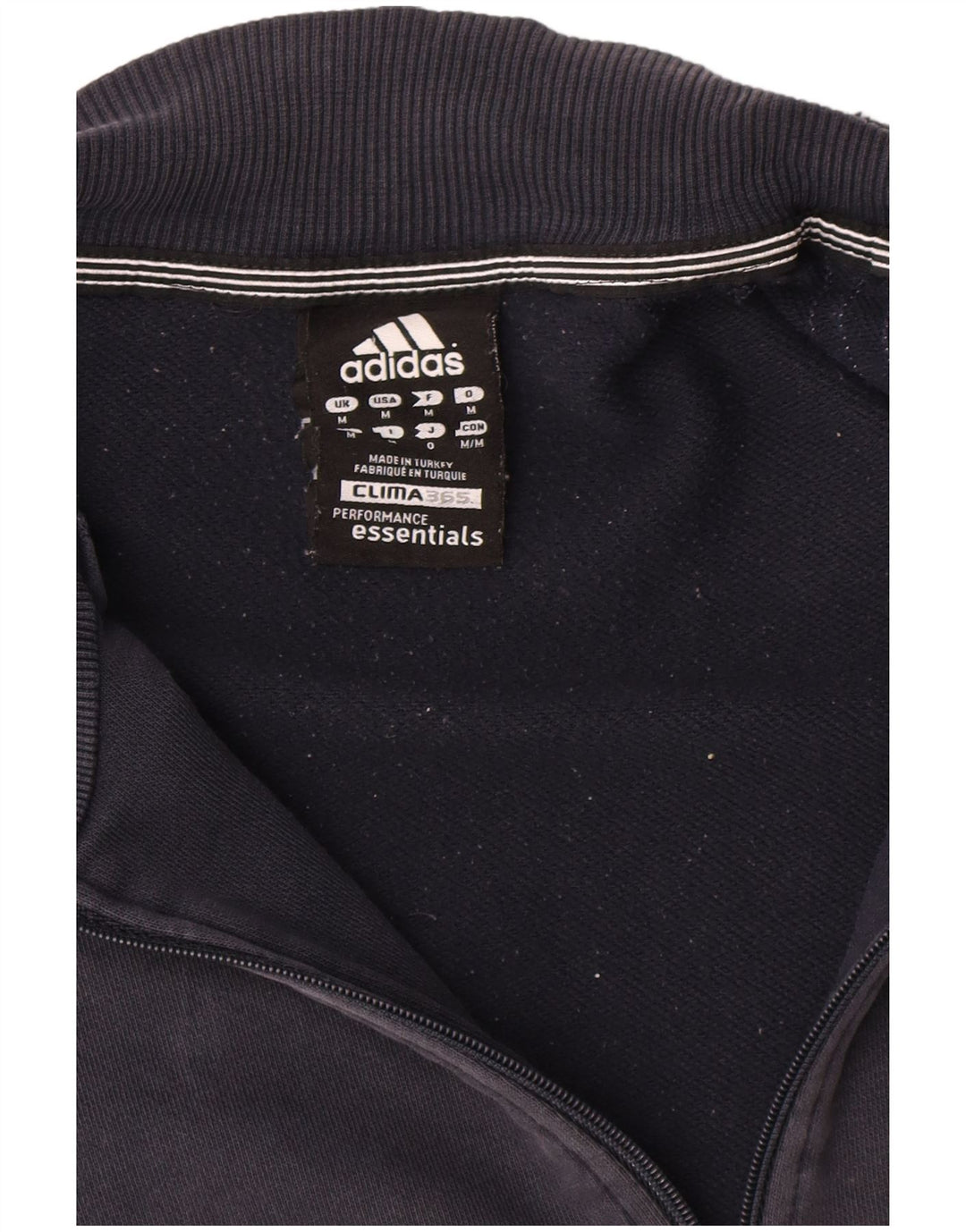 Adidas Mens Clima 365 Tracksuit Top Jacket Medium Navy Blue Cotton