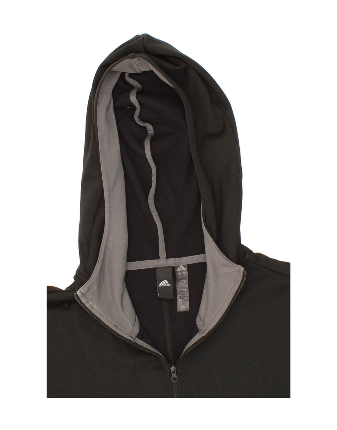 ADIDAS Womens Zip Hoodie Sweater UK 8 /10 Small Black Polyester Vintage Adidas and Second-Hand Adidas from Messina Hembry 
