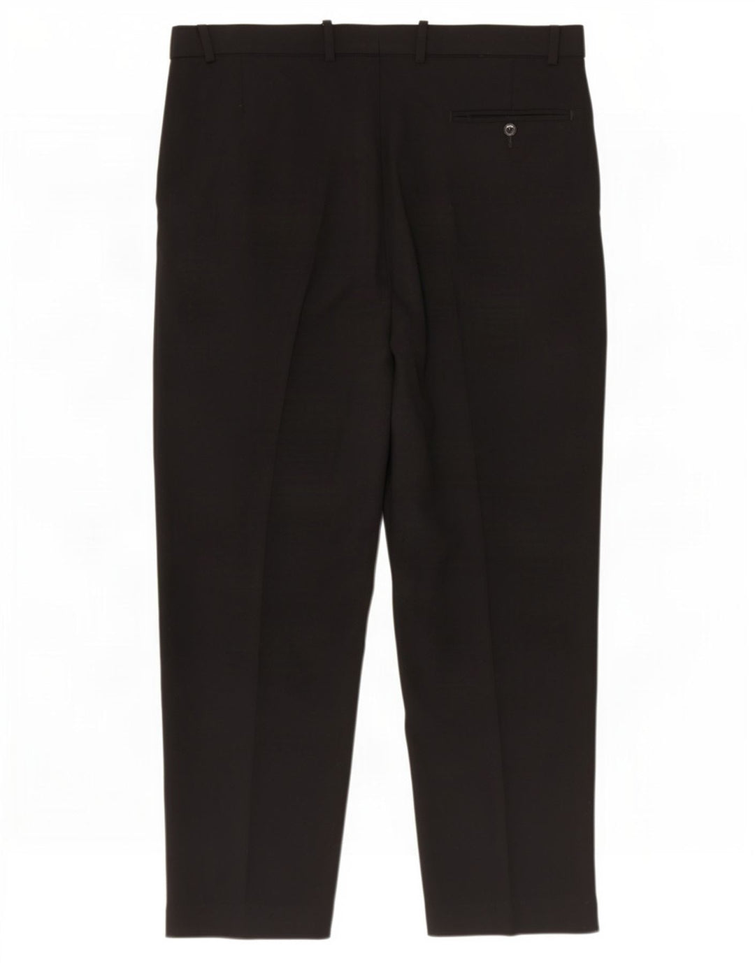 Marks & Spencer Mens Straight Casual Trousers W38 L31 Black Polyester