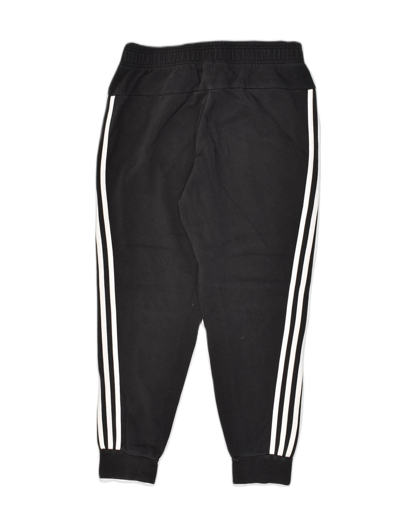 ADIDAS Womens Tracksuit Trousers Joggers UK 12/14 Medium Black Cotton | Vintage Adidas | Thrift | Second-Hand Adidas | Used Clothing | Messina Hembry 